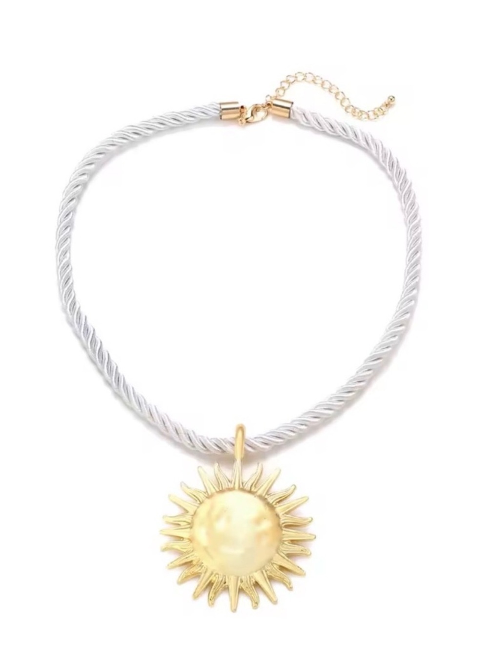 Zara Sun Cord Gold Necklace + Earrings Set - Picture 9 of 13